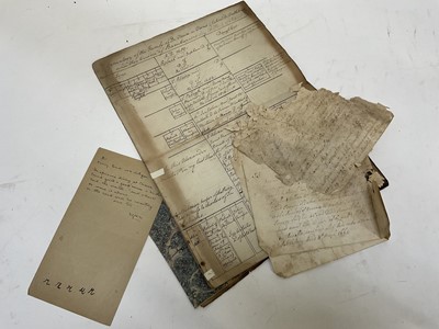 Lot 1665 - Tin trunk inscribed Col.Vans Agnew containing documents and antiquarian books