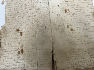 Lot 1665 - Tin trunk inscribed Col.Vans Agnew containing documents and antiquarian books