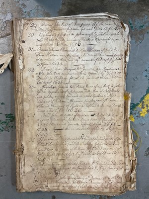 Lot 1665 - Tin trunk inscribed Col.Vans Agnew containing documents and antiquarian books