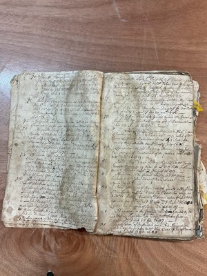 Lot 1665 - Tin trunk inscribed Col.Vans Agnew containing documents and antiquarian books