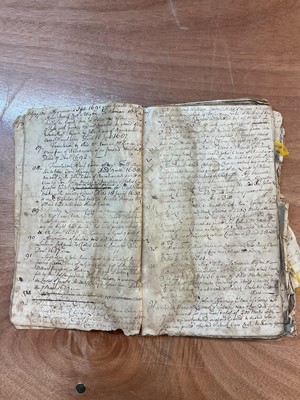 Lot 1665 - Tin trunk inscribed Col.Vans Agnew containing documents and antiquarian books