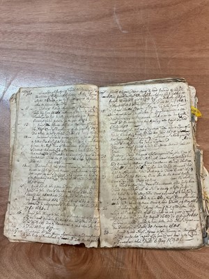 Lot 1665 - Tin trunk inscribed Col.Vans Agnew containing documents and antiquarian books