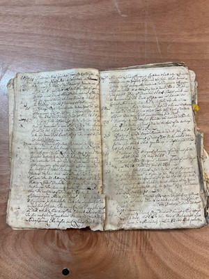 Lot 1665 - Tin trunk inscribed Col.Vans Agnew containing documents and antiquarian books
