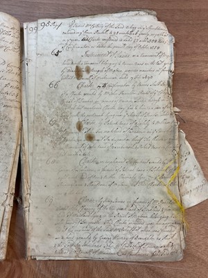 Lot 1665 - Tin trunk inscribed Col.Vans Agnew containing documents and antiquarian books
