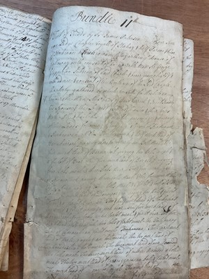 Lot 1665 - Tin trunk inscribed Col.Vans Agnew containing documents and antiquarian books