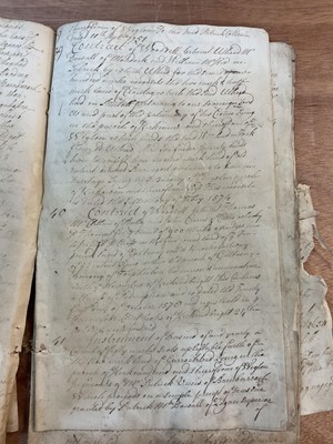 Lot 1665 - Tin trunk inscribed Col.Vans Agnew containing documents and antiquarian books
