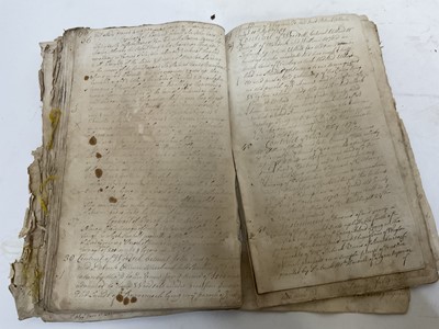 Lot 1665 - Tin trunk inscribed Col.Vans Agnew containing documents and antiquarian books