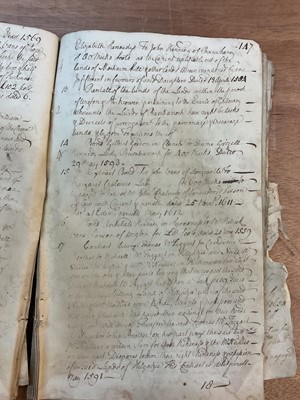 Lot 1665 - Tin trunk inscribed Col.Vans Agnew containing documents and antiquarian books