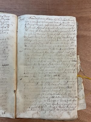 Lot 1665 - Tin trunk inscribed Col.Vans Agnew containing documents and antiquarian books