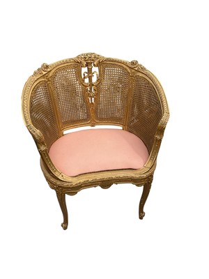 Lot 1659 - Late 19th / early 20th century French gilt wood tub chair