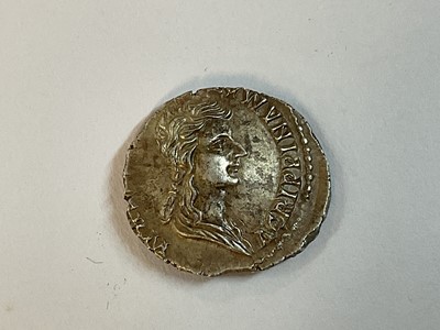 Lot 413 - Ancient - Album containing mixed coins to include Roman Caligula silver Denarius (N.B. Believed to be a copy), silver Antoninianus of Gordian III Philip I, Herennia Etruscilla, silver Argentius...