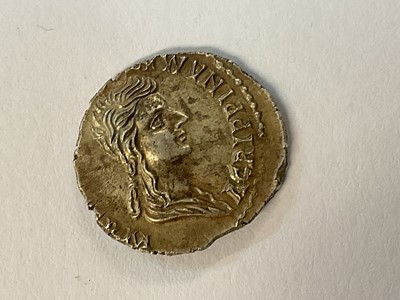 Lot 413 - Ancient - Album containing mixed coins to include Roman Caligula silver Denarius (N.B. Believed to be a copy), silver Antoninianus of Gordian III Philip I, Herennia Etruscilla, silver Argentius...
