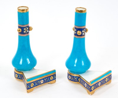 Lot 32 - Pair of Mintons menu holders in the style of Dr. Christopher Dresser