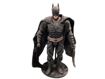 Lot 1864 - Larger scale model Batmobile, Bat Cycle and Batman figure (3)
