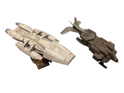 Lot 1866 - Star Wars Millennium Falcon, Battlestar Galactica BSG 75 limited edition 554 of 2003 spaceship and other models (8)