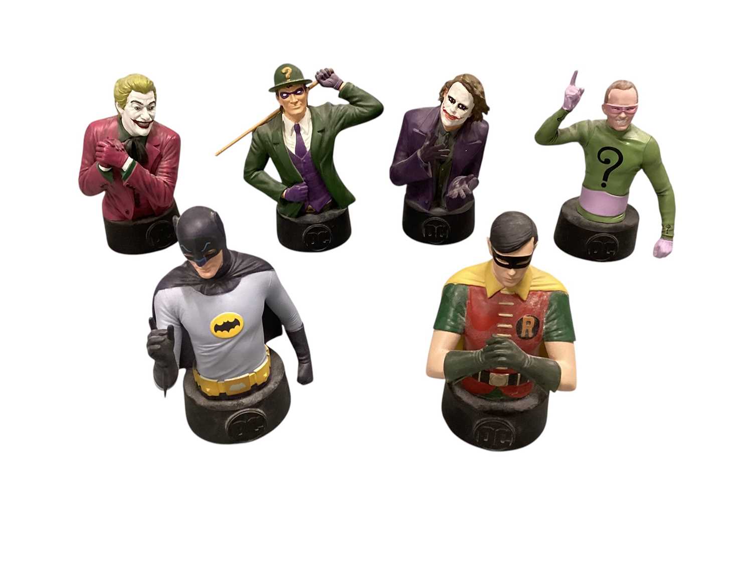 Lot 1870 - DC & Star Trek resin character display torsos, plus four complete characters