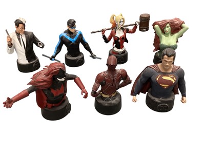 Lot 1870 - DC & Star Trek resin character display torsos, plus four complete characters