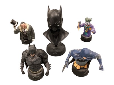Lot 1870 - DC & Star Trek resin character display torsos, plus four complete characters