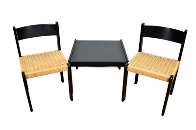 Lot 1632 - 1970s Danish black ash dining room suite in the Faeroe range for Habitat