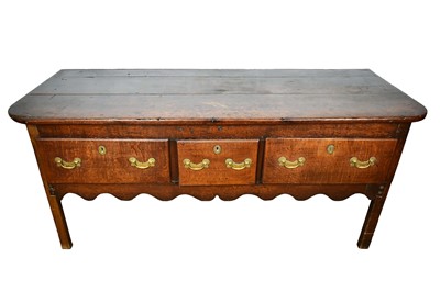 Lot 1599 - 18th century oak dresser base