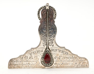 Lot 393 - Victorian silver Independent Order of Odd Fellows Senior Warden's jewel