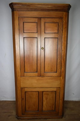 Lot 1620 - George III fruitwood two height standing corner cupboard