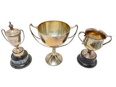 Lot 408 - Three early 20th century silver London Foreign Exchange Golfing Society trophies