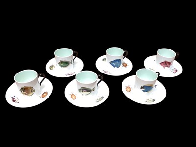 Lot 1119 - Set of six Roland Ward for Shelley coffee cups and saucers