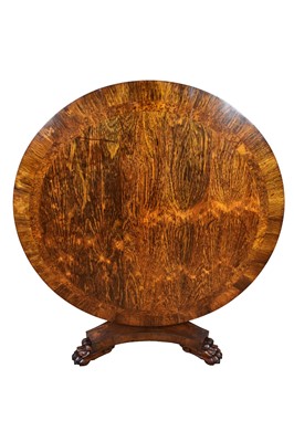 Lot 1626 - Good William IV rosewood circular centre table