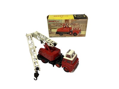 Lot 1817 - Dinky Jones Fleetmaster Cantilever Crane, No.970, Merryweather Marquis Fire Tender, No.285 & Matchbox KW-Dart Dump Truck, K2, all boxed (3)