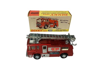 Lot 1817 - Dinky Jones Fleetmaster Cantilever Crane, No.970, Merryweather Marquis Fire Tender, No.285 & Matchbox KW-Dart Dump Truck, K2, all boxed (3)