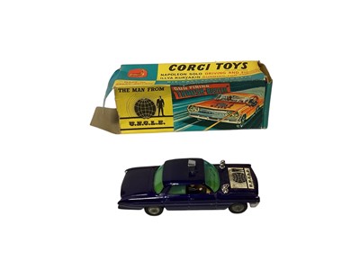 Lot 1818 - Corgi The Man from U.N.C.L.E. gun firing Thrush-Buster, No.497, Cadillac Superior Ambulance, No.437, Porsche Carrera 6, No.330, Ford Consul Cortina Super Estate Car, No.491 & Rover 2000 TC,...