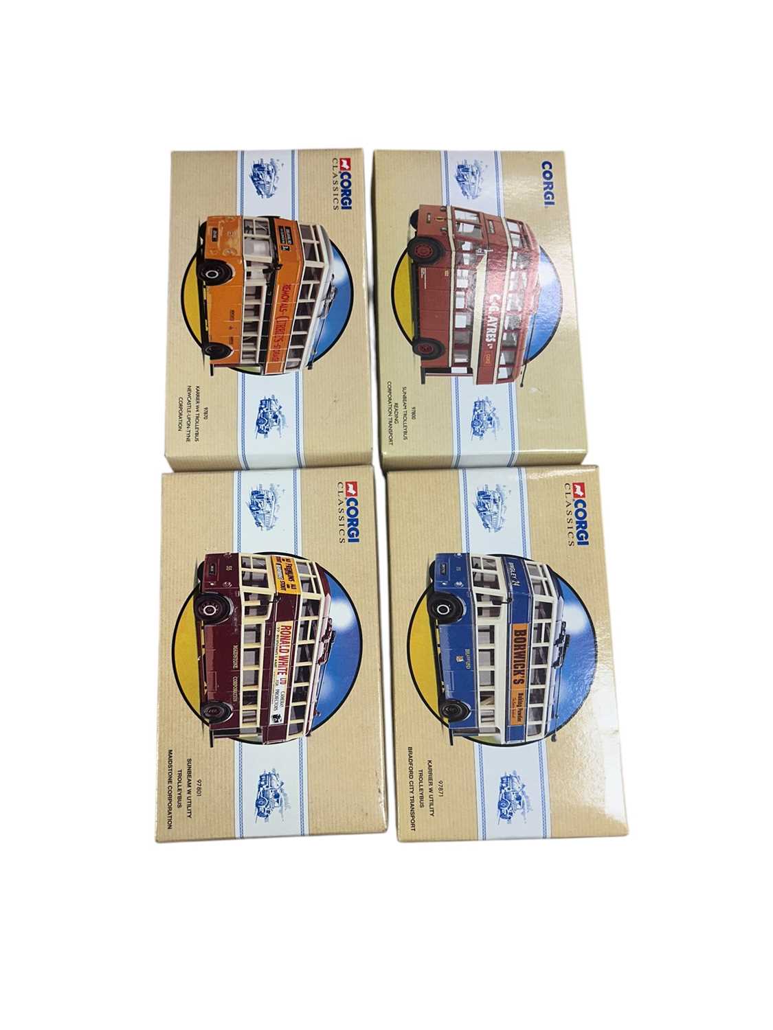 Lot 1836 - Corgi Commercials & Classics diecast Trolley buses, coaches and trade vans (21)