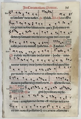 Lot 265 - 17th Century sheet music, 39.5cm x 26.5cm