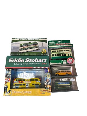 Lot 1841 - Mixed lot diecast Coaches and other vehicles, boxed (17)