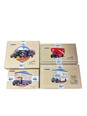 Lot 1844 - Corgi Commercial & Classics Bedford Box Vans, including Limited Editions (x2), boxed (16)