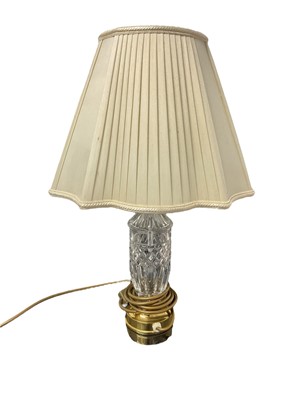 Lot 1135 - Waterford crystal table lamp
