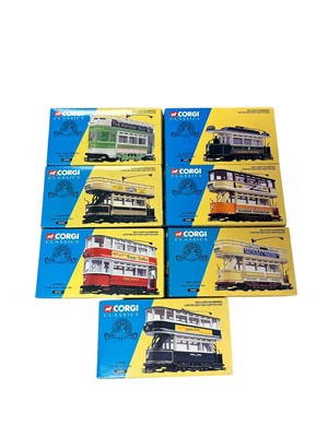 Lot 1848 - Corgi Commercial & Classics diecast double decker trams, boxed (42)
