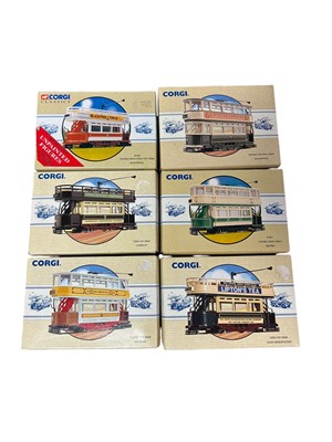Lot 1848 - Corgi Commercial & Classics diecast double decker trams, boxed (42)