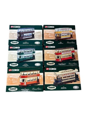 Lot 1848 - Corgi Commercial & Classics diecast double decker trams, boxed (42)