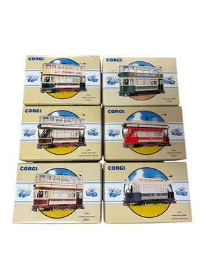 Lot 1848 - Corgi Commercial & Classics diecast double decker trams, boxed (42)