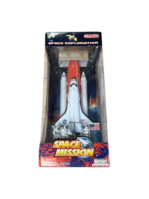 Lot 1851 - Dinky Supertoys Elevator Loader, boxed No.964, Dinky Toys Good Yard Crane, boxed (poor) No.973 & Realtoy Space Mission Shuttle, in window box No.38921 (3)