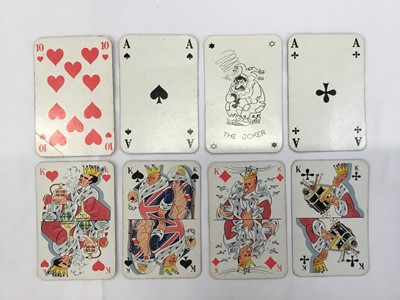 Lot 1069 - Unusual complete deck of 54 World War II German propaganda playing cards