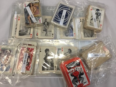 Lot 1066 - Saucy playing cards: including three variant sets of 'What the Butler Saw', others