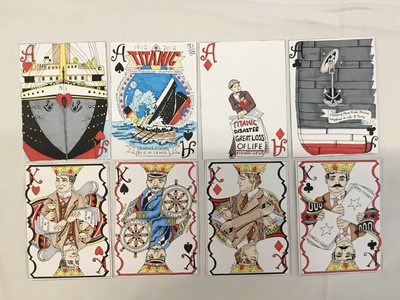 Lot 1068 - Complete transformation deck of 54 playing cards on a Titanic theme by Elaine Lewis