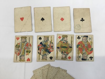 Lot 1079 - Deck of 51 Hamburg Pattern playing cards, circa 1835