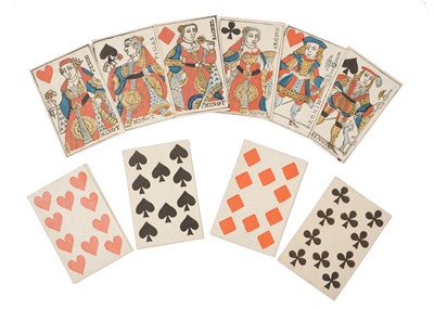 Lot 1080 - Rare deck of Paris Pattern 'Revolutionary' 'Corrected' playing cards, circa 1790