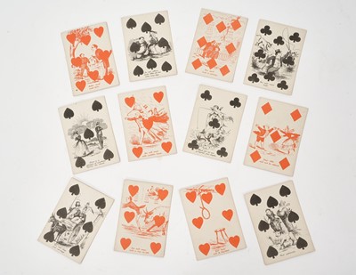Lot 1083 - Complete set of Reynold's comic fortune telling cards, circa 1863