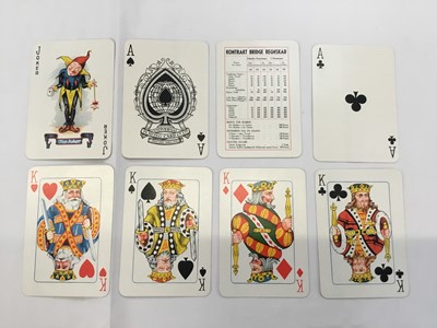 Lot 1090 - Complete deck of 'Universe' playing cards, No. 110, manufactured for Denmark by the English printer Universal, with box