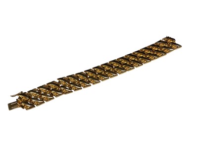 Lot 6 - Vintage Christian Dior gilt metal bracelet with cross design links, 19cm long